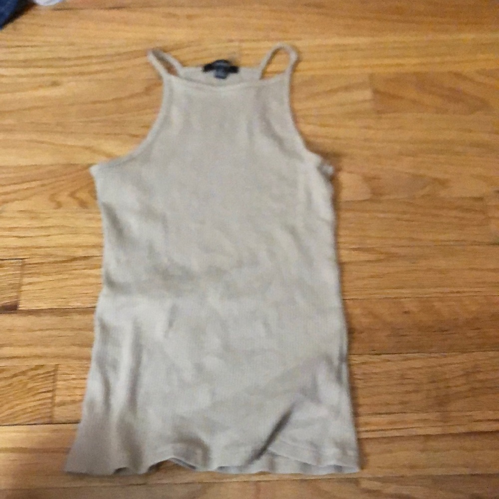 a tan long tank top, perfect for a hot summer day